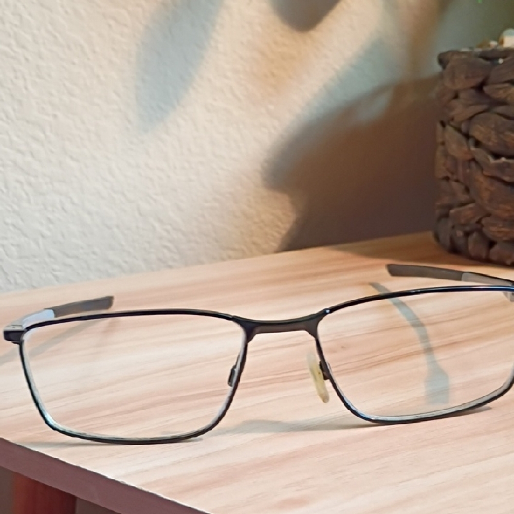 Oakley Black & Silver Eyeglasses for Men